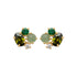 Boucles plaqué or & pierres vertes 