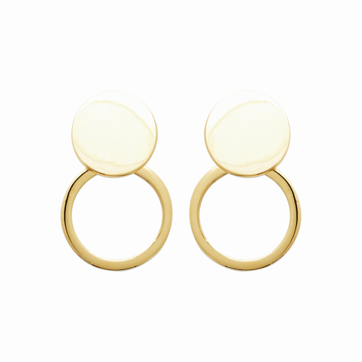 Boucles rondes plaqué or 