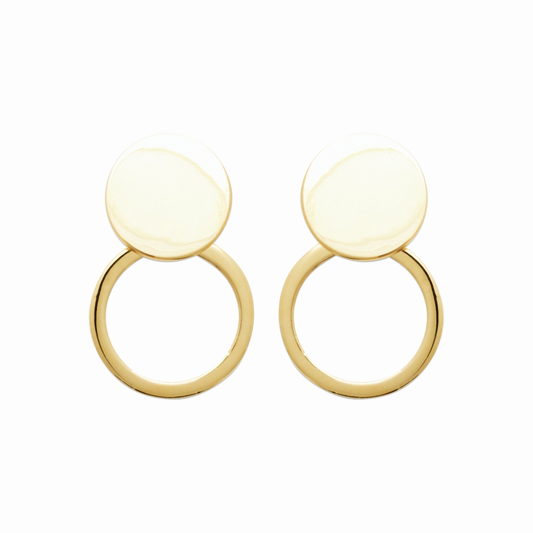 Boucles rondes plaqué or 