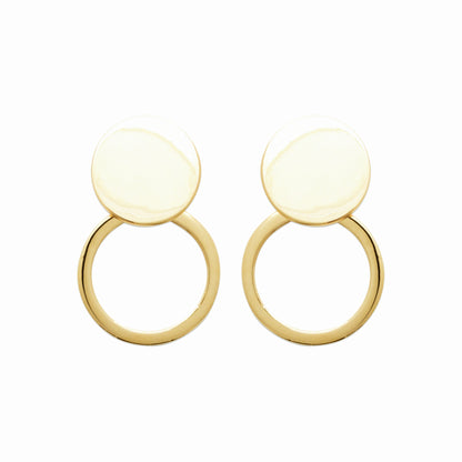 Boucles rondes plaqué or 