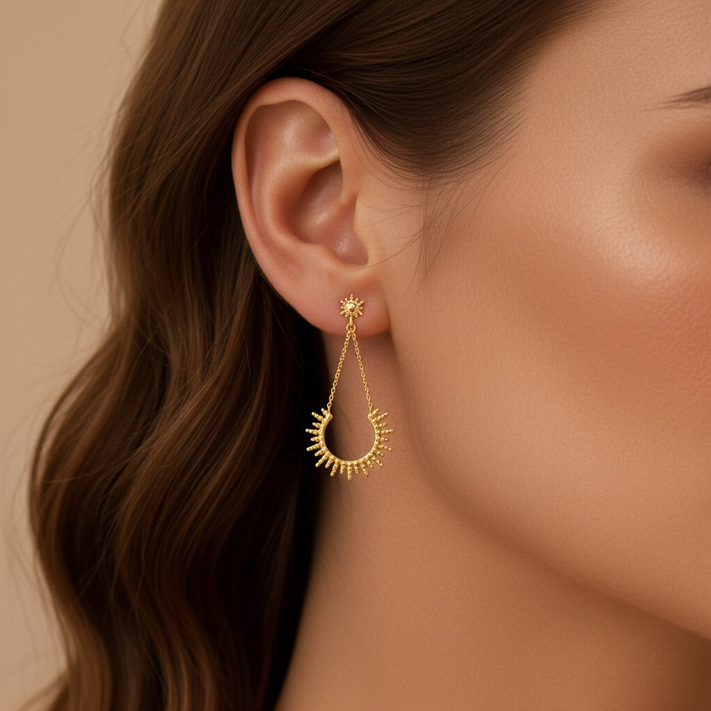 Boucles soleil plaqué or