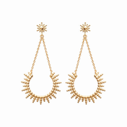 Boucles soleil plaqué or 