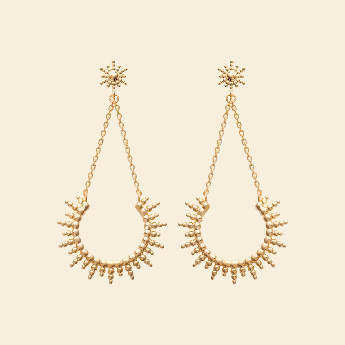 Boucles soleil plaqué or