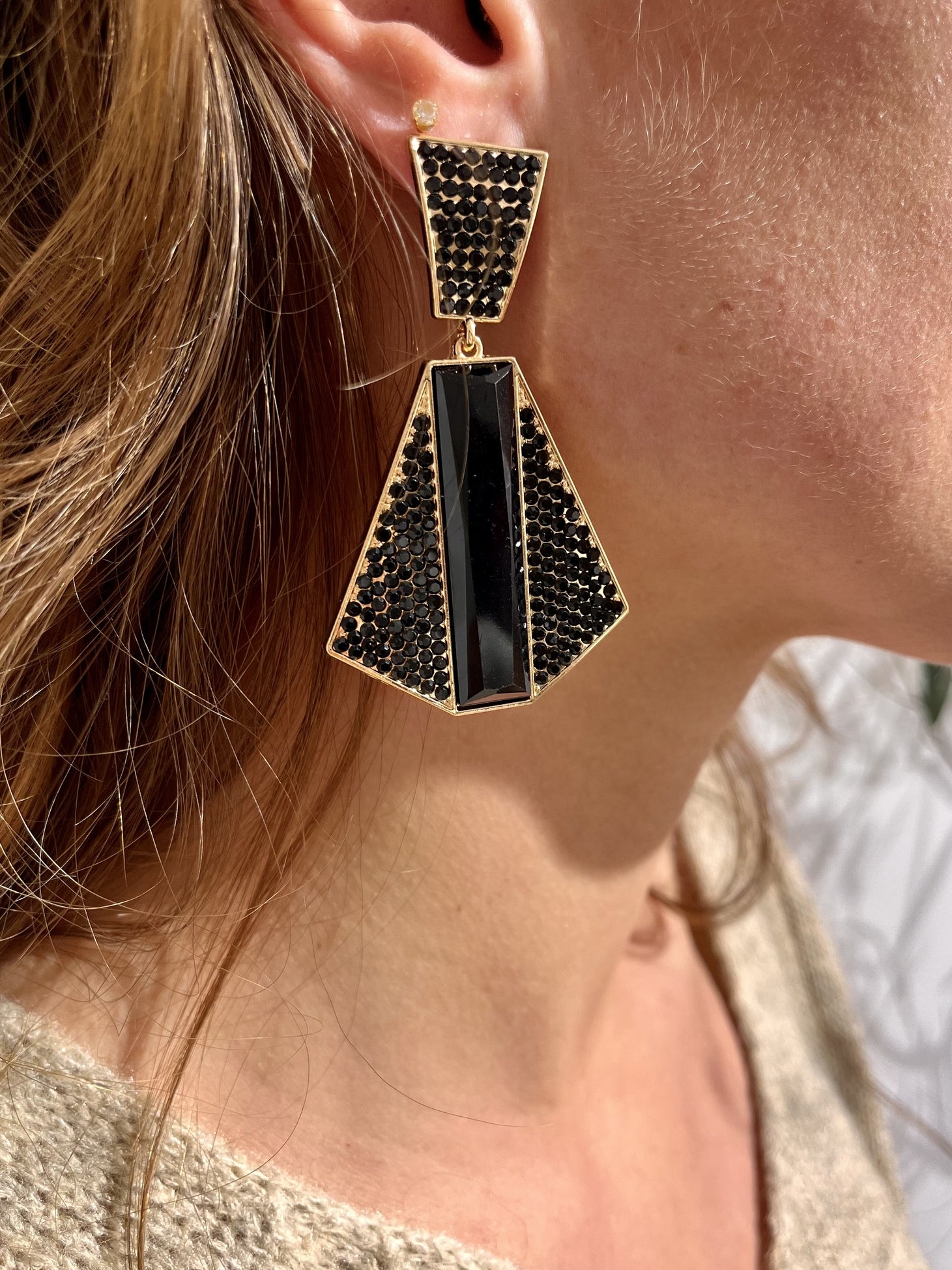 Boucles triangle NOIR