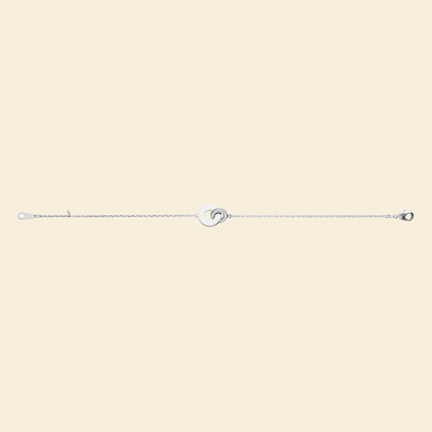 Bracelet argent - anneaux entrelacés 
