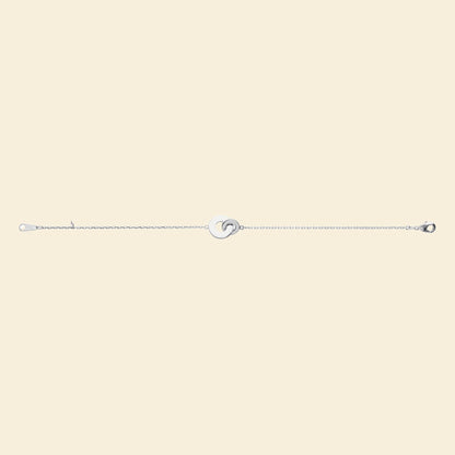 Bracelet argent - anneaux entrelacés 