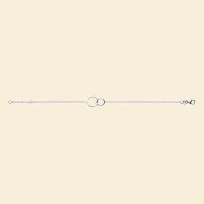 Bracelet argent - anneaux entrelacés 