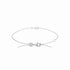 Bracelet argent rhodié & brillants 