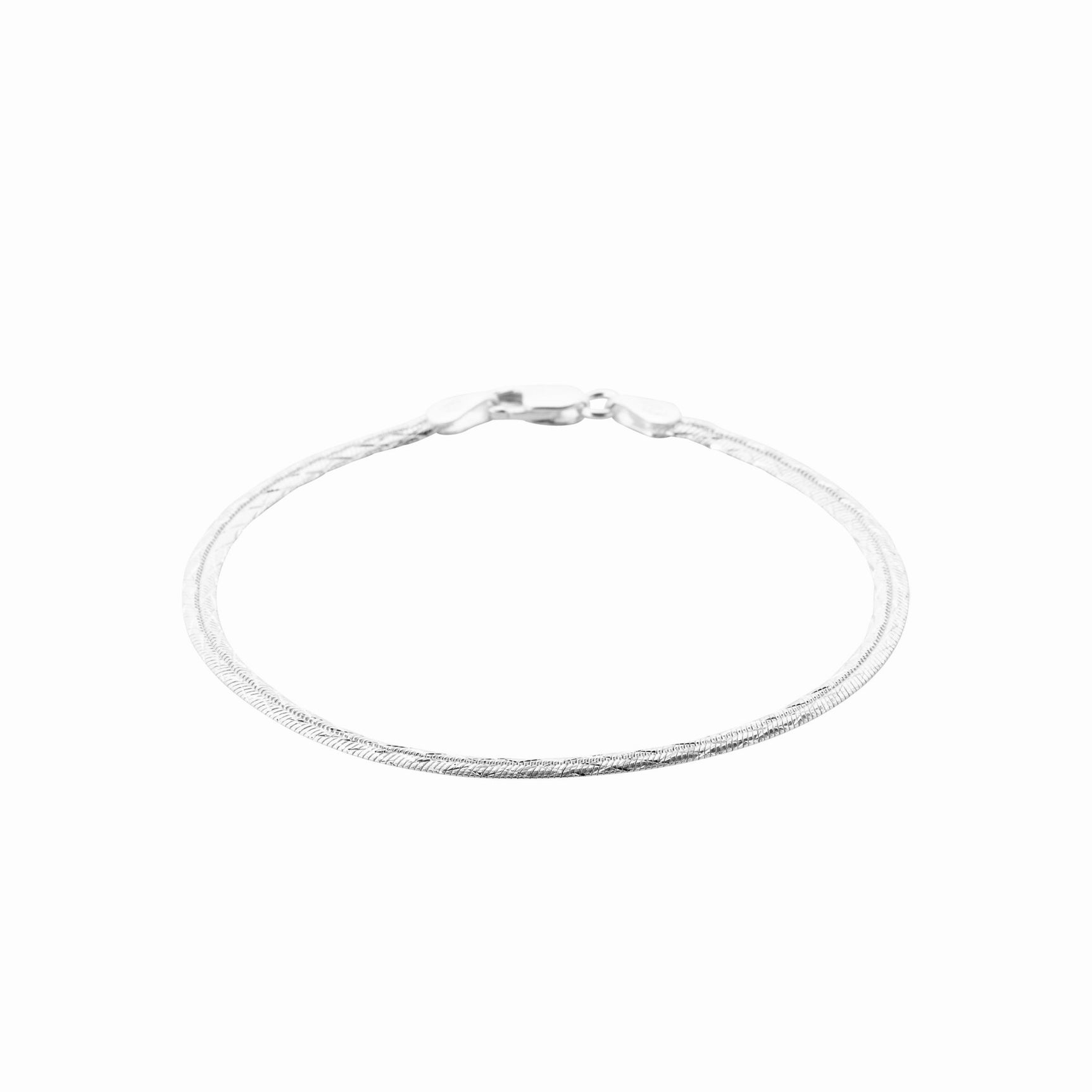 Bracelet argent rhodié ciselé 