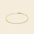 Bracelet chaîne plaqué or - perlée 