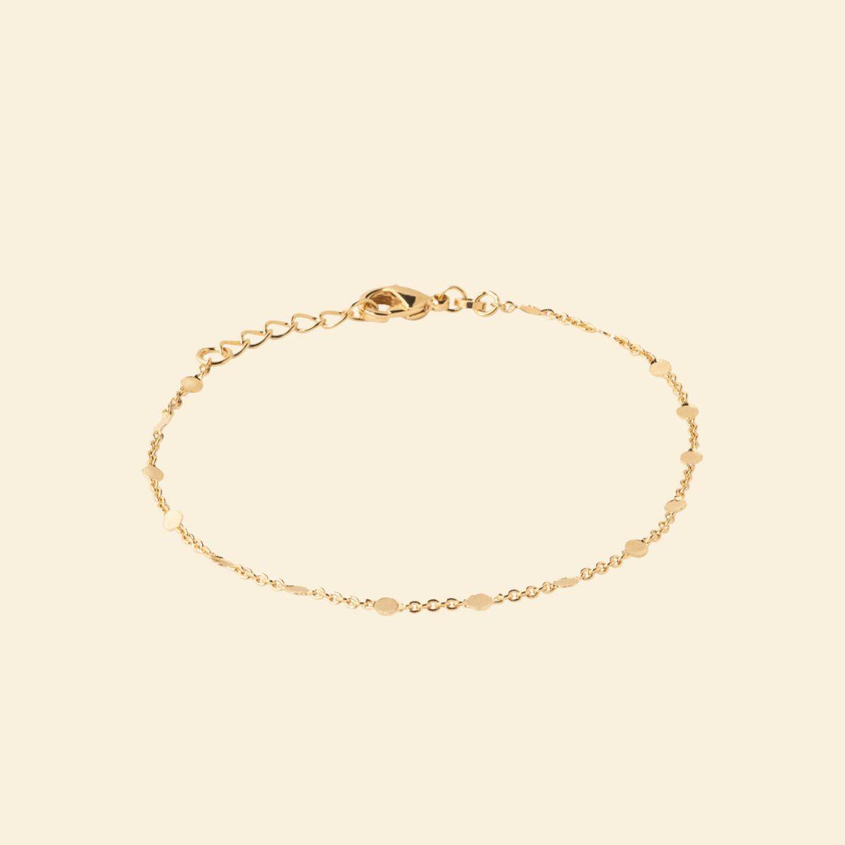 Bracelet de cheville plaqué or 