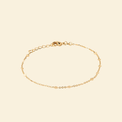 Bracelet de cheville plaqué or 