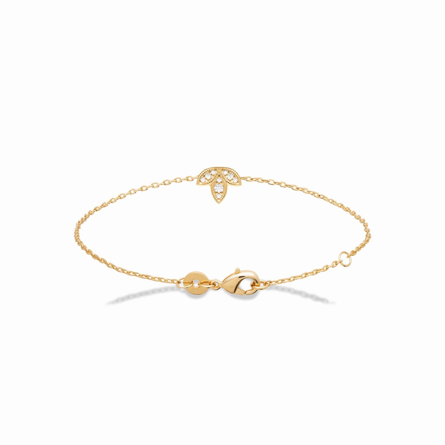 Bracelet en plaqué or - délicatesse &amp; brillance 