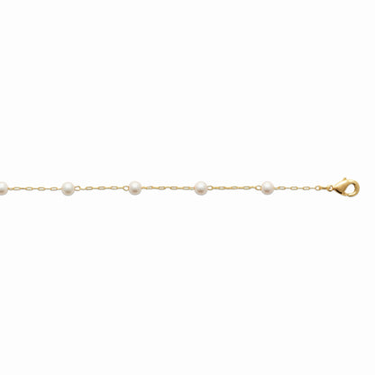 Bracelet en plaqué or &amp; perles d’imitation 