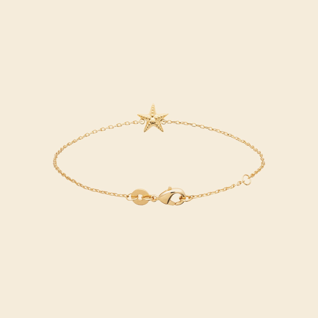 Bracelet étoile plaqué or fin 