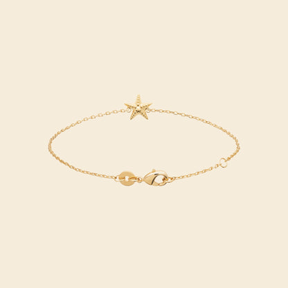Bracelet étoile plaqué or fin 