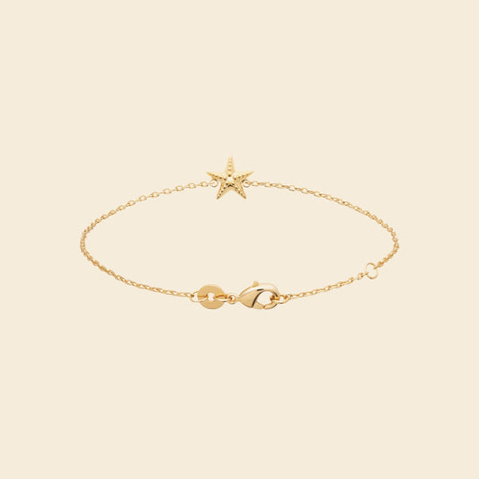 Bracelet étoile plaqué or fin 