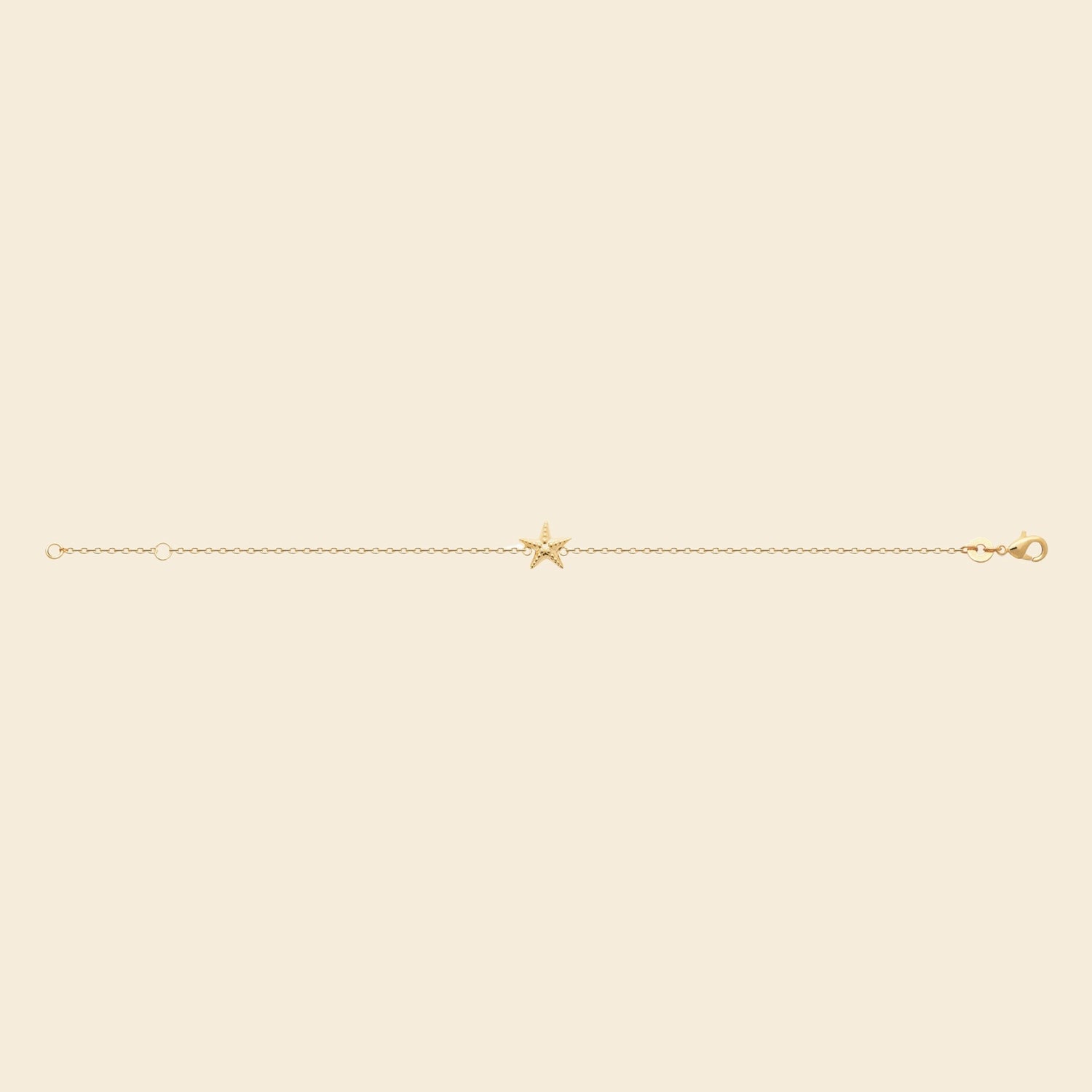 Bracelet étoile plaqué or fin 