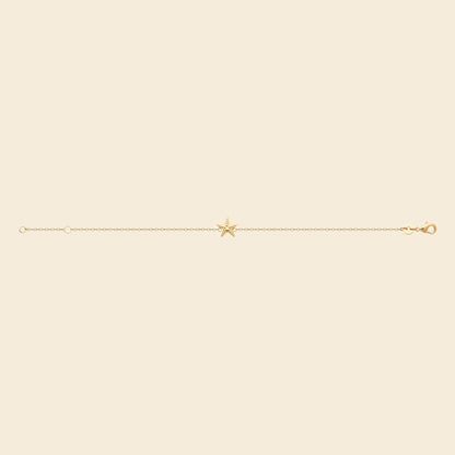 Bracelet étoile plaqué or fin 