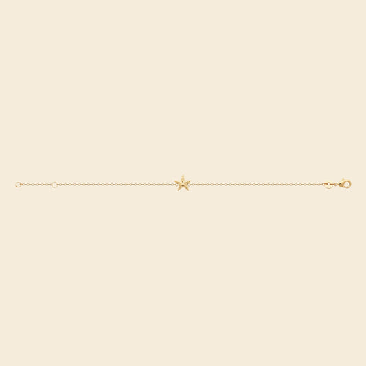 Bracelet étoile plaqué or fin 