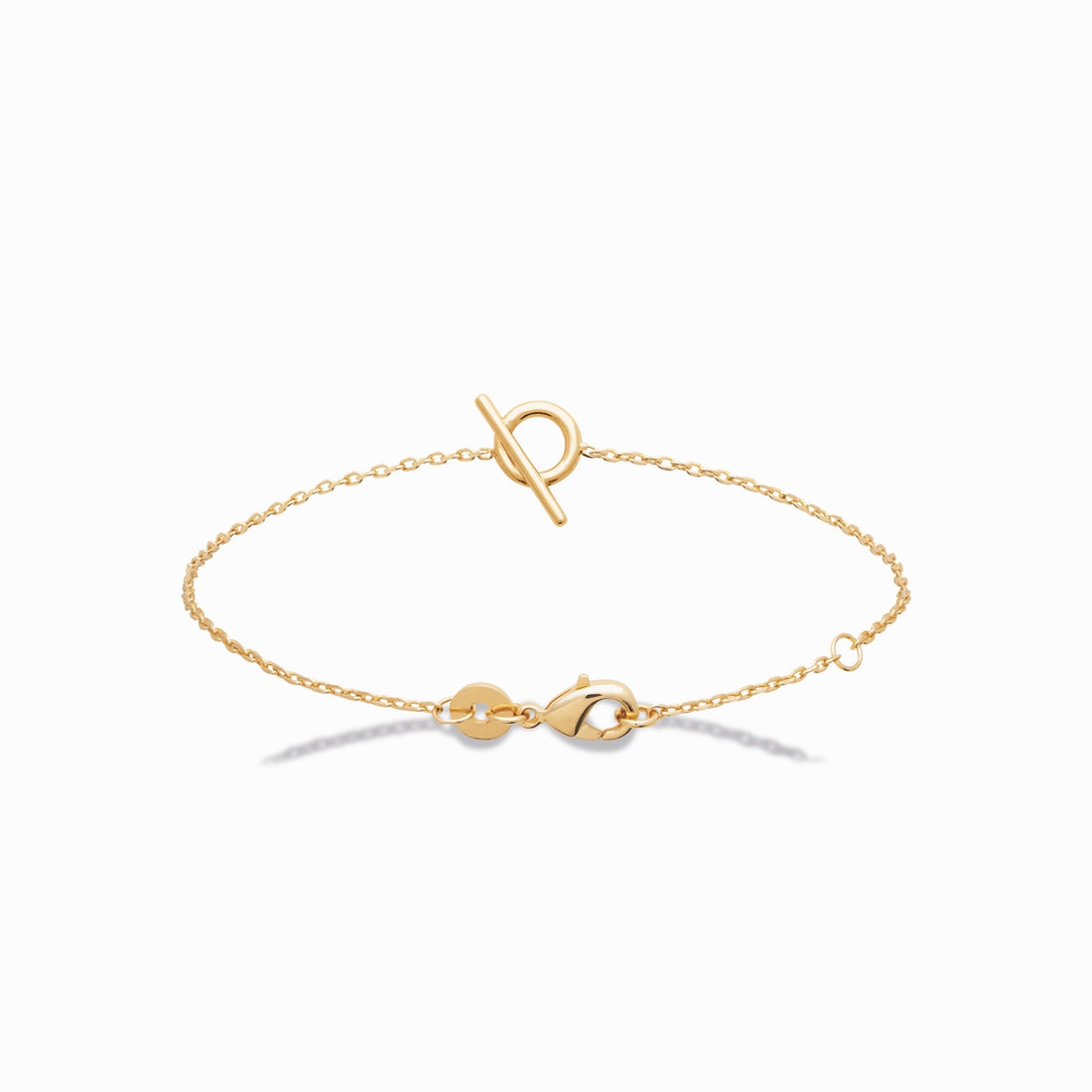 Bracelet fermoir T – plaqué or