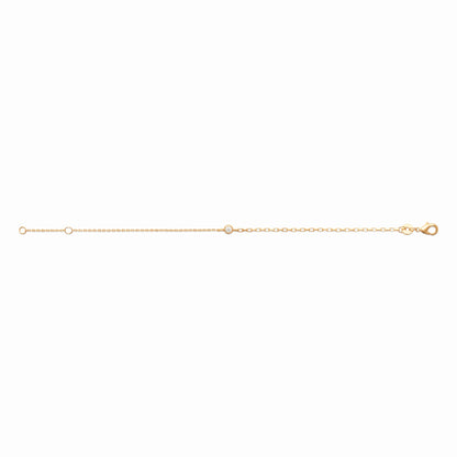 Bracelet fin plaqué or 18 cm - cristal 