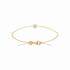 Bracelet fleurs plaqué or 