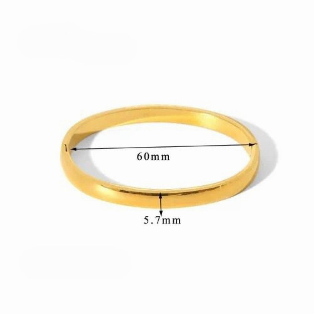 Bracelet jonc doré - acier inoxydable 