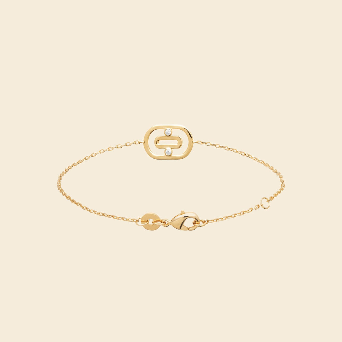 Bracelet maille moderne - brillants 