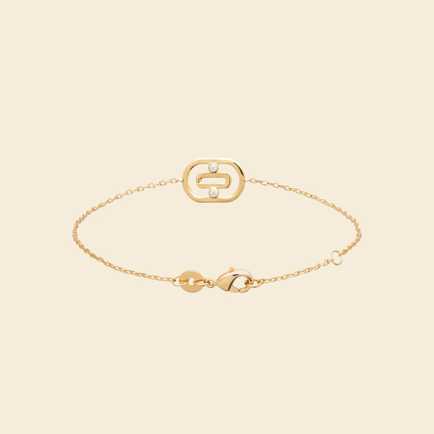 Bracelet maille moderne - brillants 