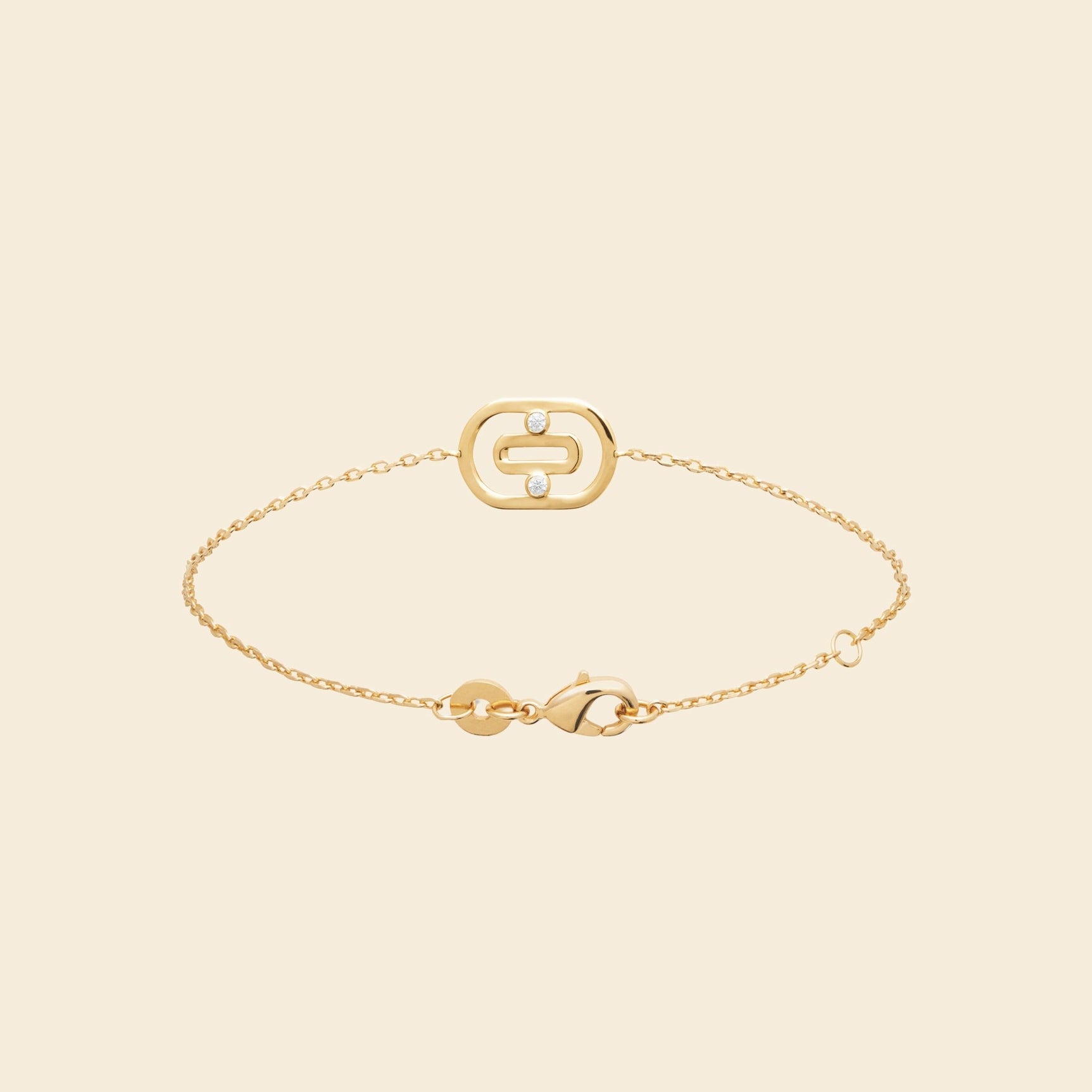 Bracelet maille moderne - brillants 