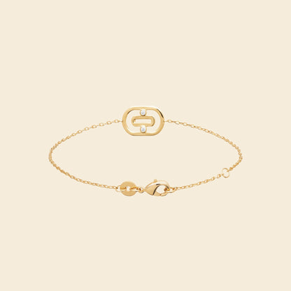 Bracelet maille moderne - brillants 