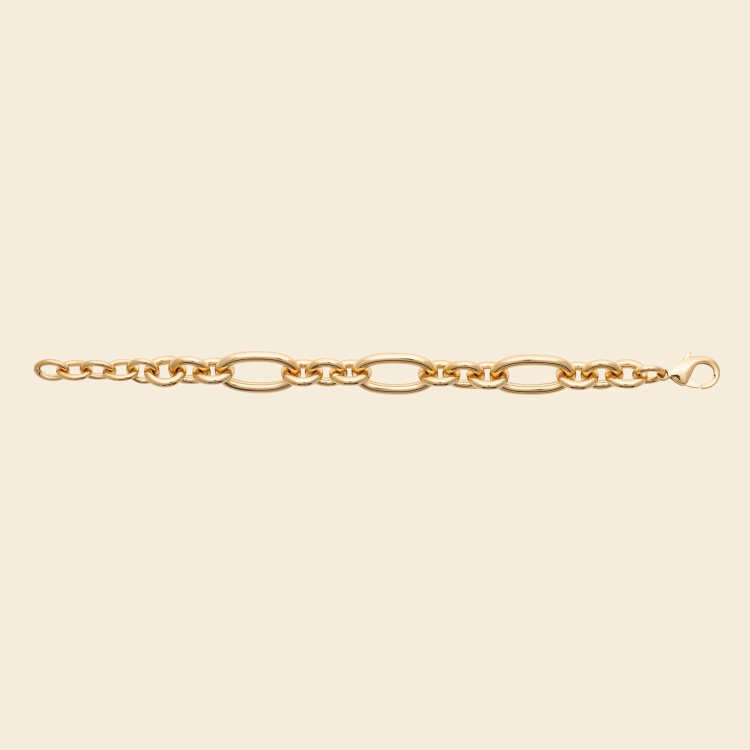 Bracelet maillons plaqué or - 20 cm 