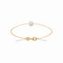 Bracelet marguerite plaqué or & brillants 