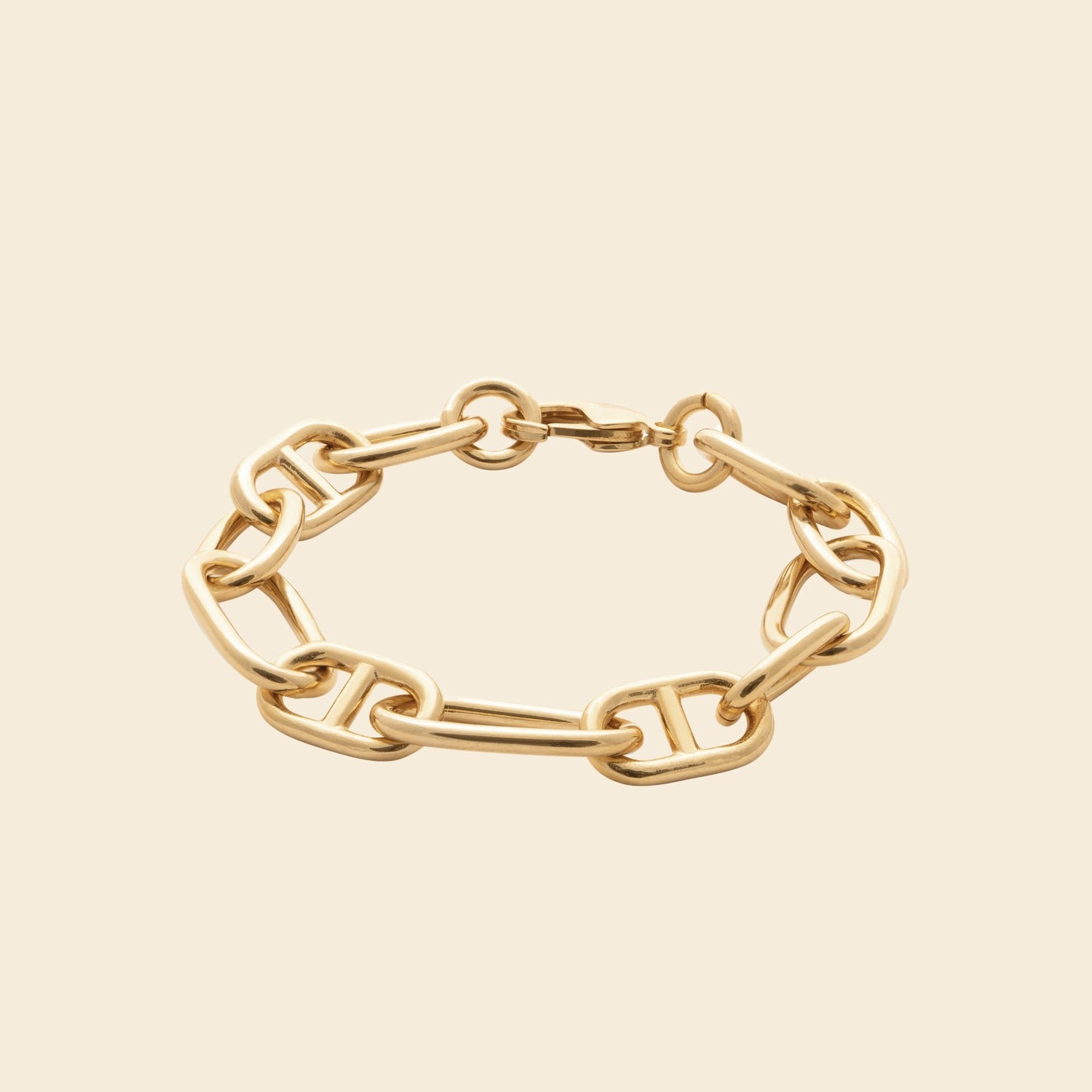 Bracelet plaqué or 20 cm - chaine marine 