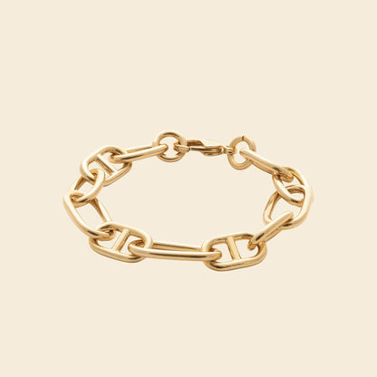 Bracelet plaqué or 20 cm - chaine marine 