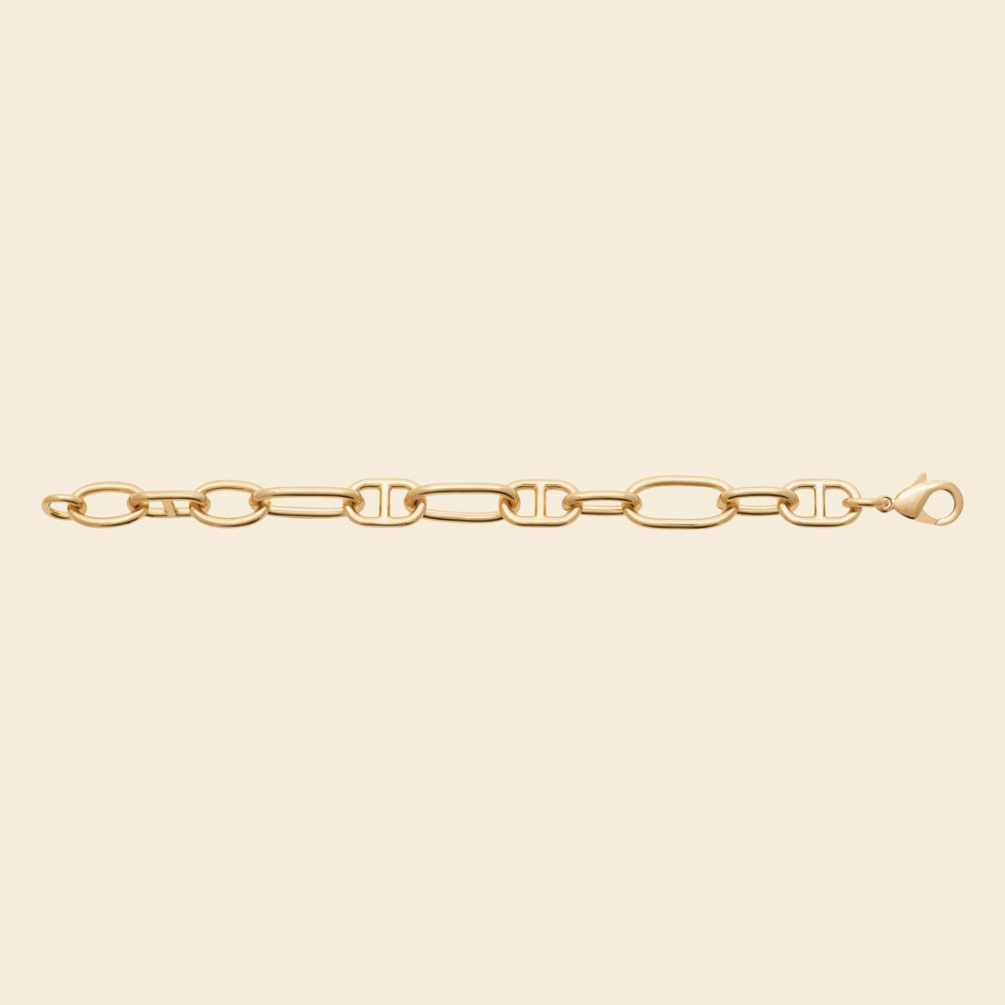 Bracelet plaqué or 20 cm - chaine marine 