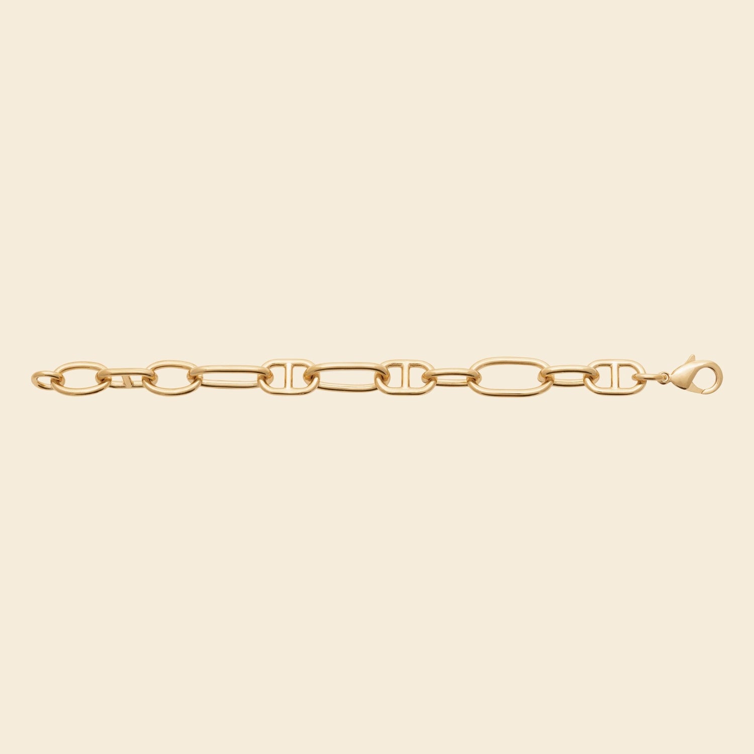 Bracelet plaqué or 20 cm - chaine marine 