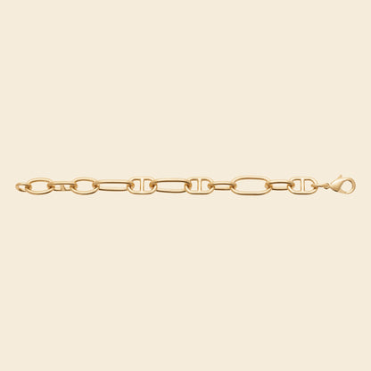 Bracelet plaqué or 20 cm - chaine marine 