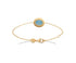 Bracelet plaqué or -agate bleue 