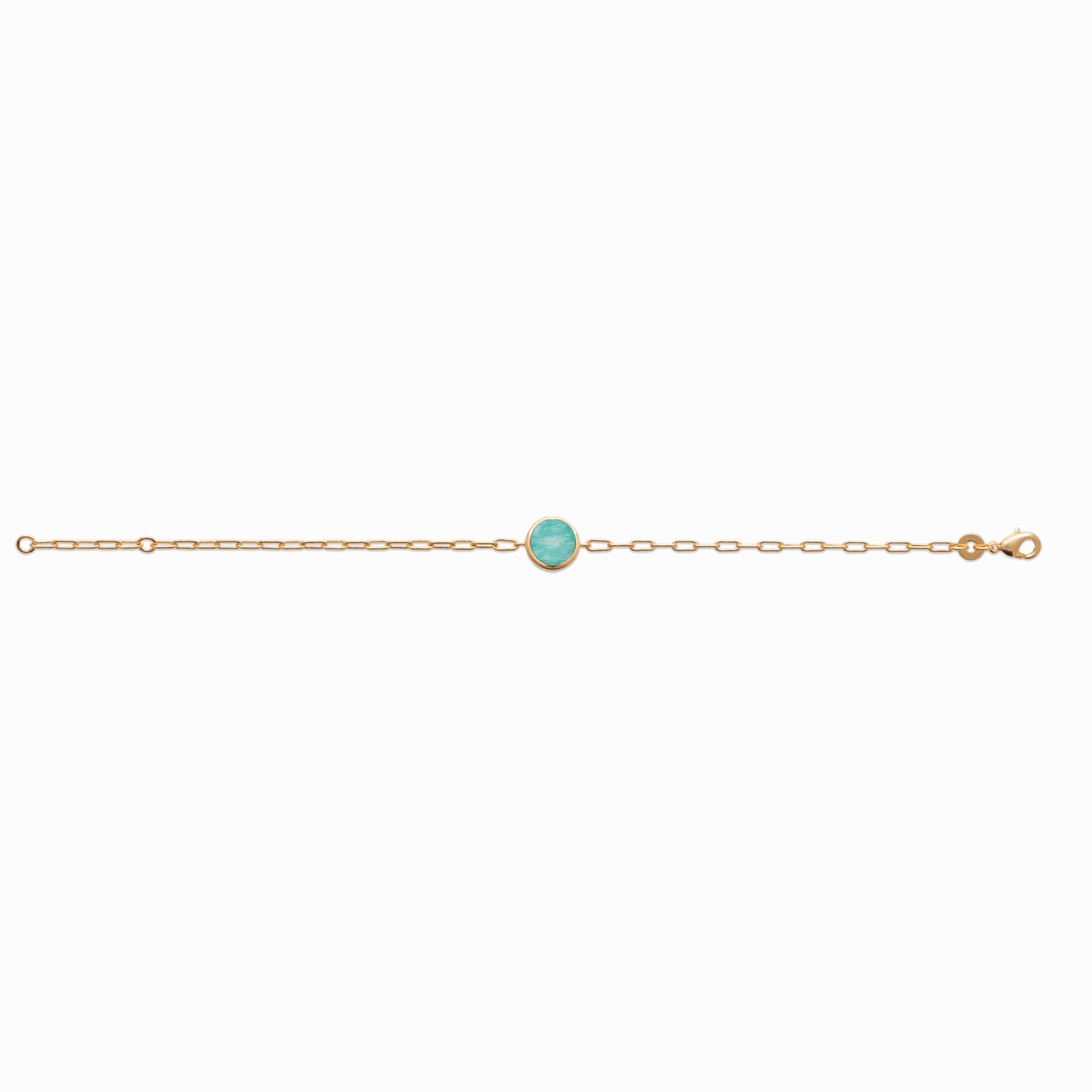 Bracelet plaqué or amazonite 