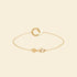 Bracelet plaqué or - anneaux entrelacés 