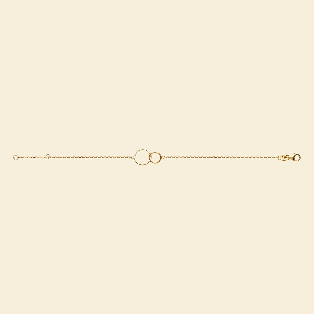 Bracelet plaqué or - anneaux entrelacés 