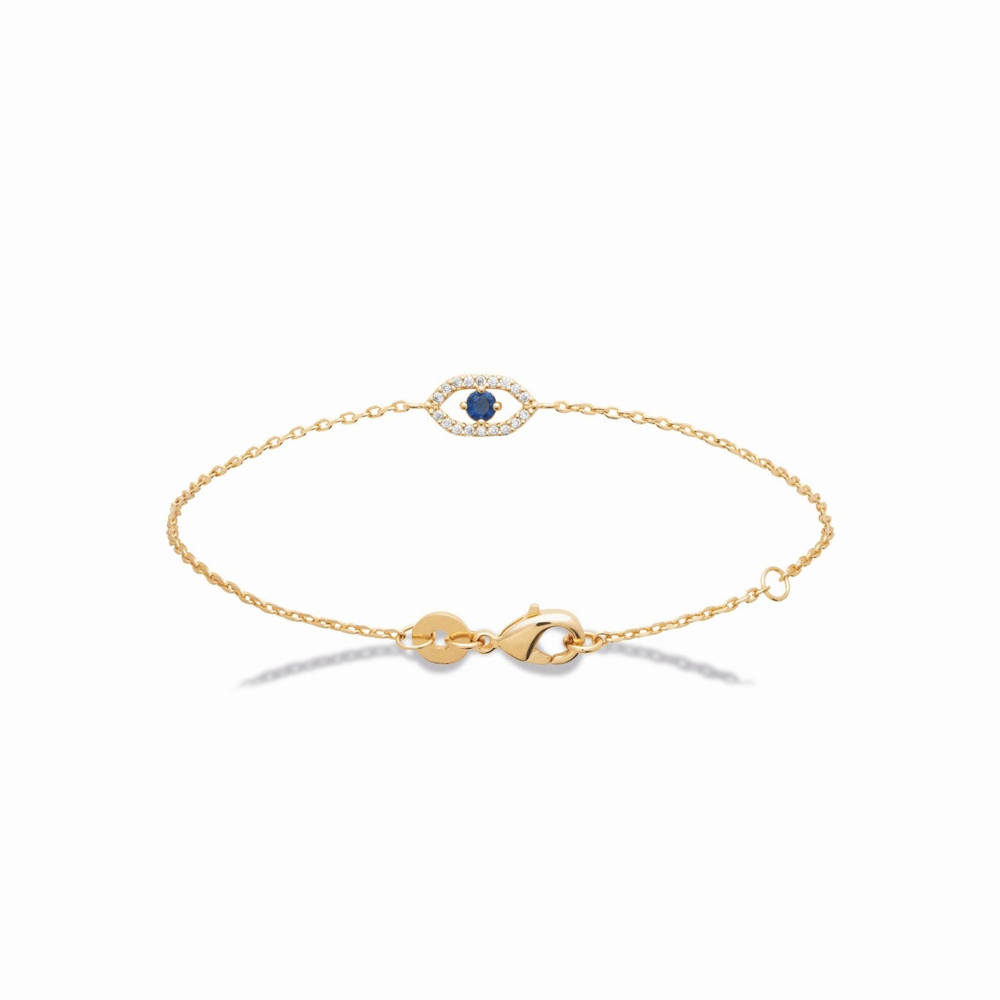 Bracelet plaqué or - bleu éclat 