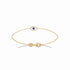 Bracelet plaqué or - bleu éclat 