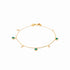 Bracelet plaqué or & breloques vertes 