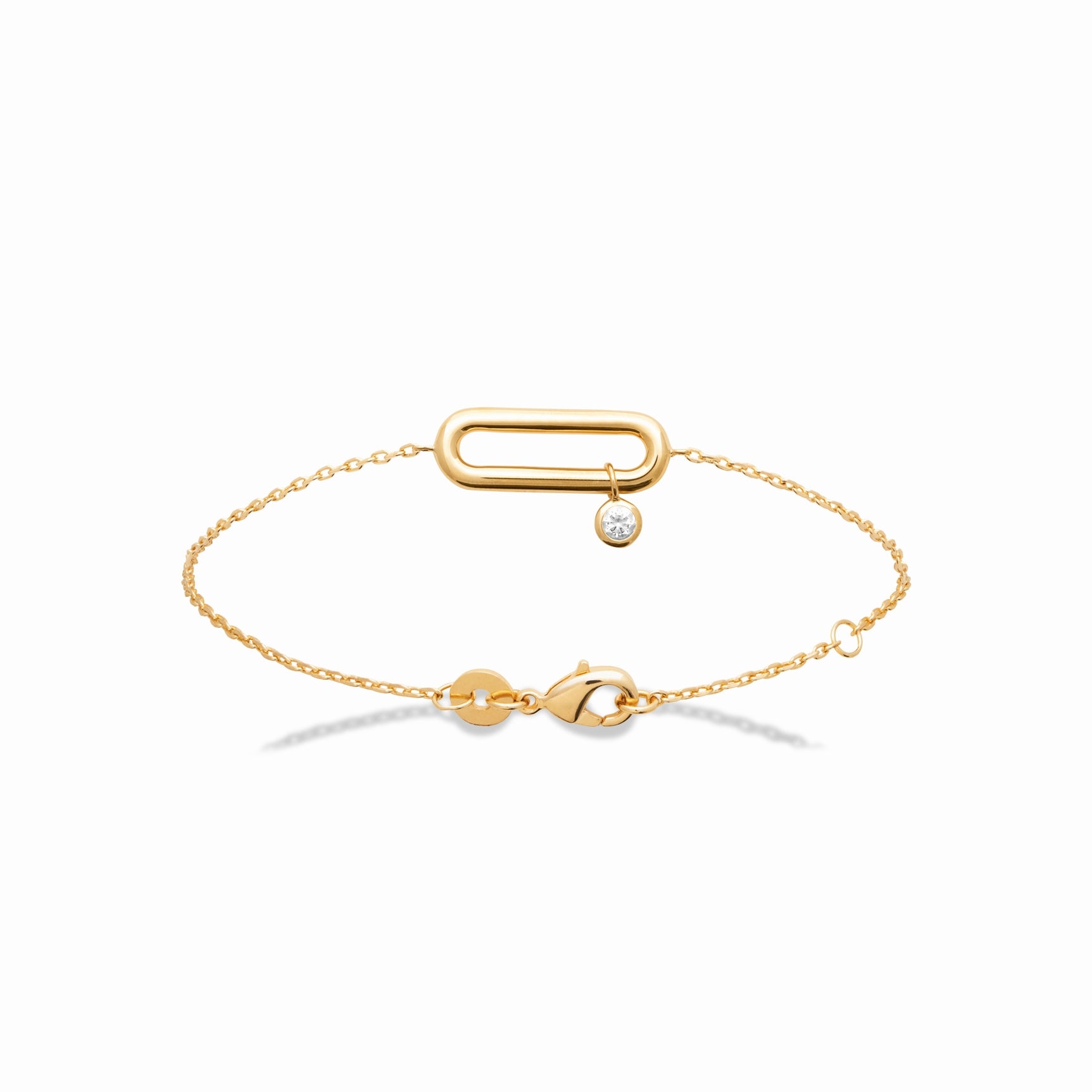 Bracelet plaqué or & brillant 