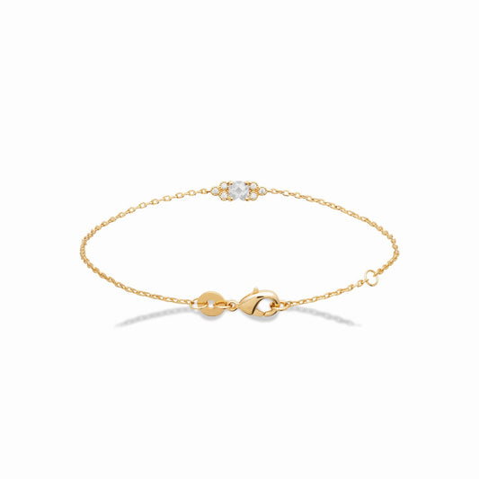 Bracelet plaqué or & brillants 