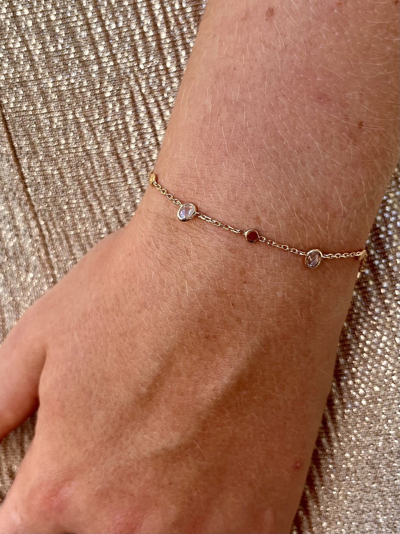 Bracelet plaqué or &amp; brillants 