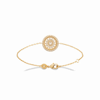 Bracelet plaqué or & brillants 